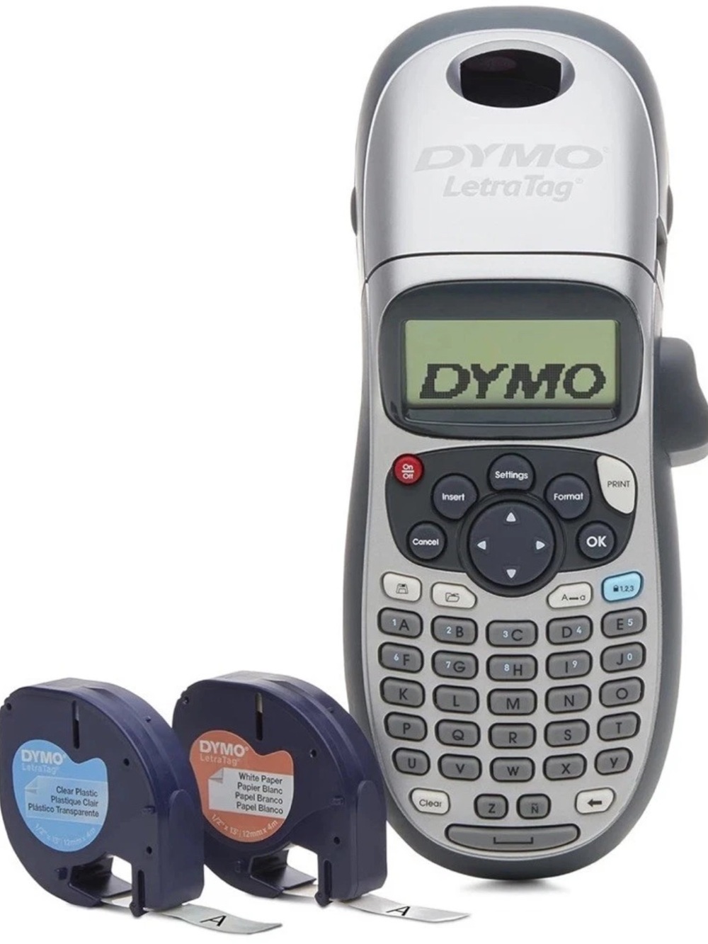 DYMO Portable Printer Handheld Label Maker Black Silver Letratag 100H+ New